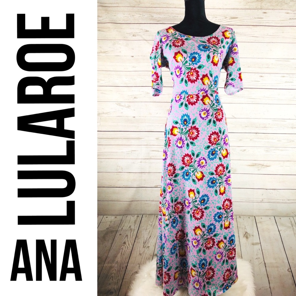 LuLaRoe Ana Lilac Purple Dress XL